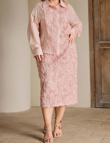 
						Compleu SHEIN CURVE, roz