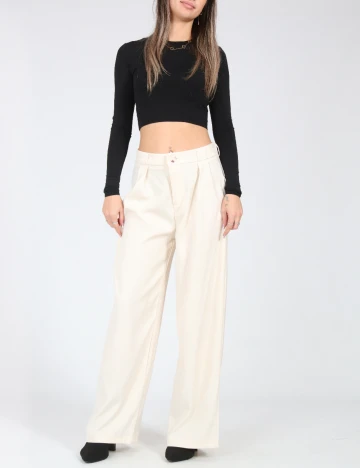 Pantaloni SHEIN, ecru