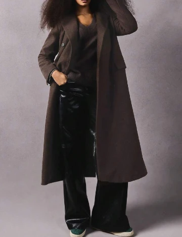 Palton oversize SHEIN, maro