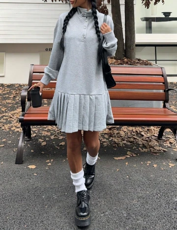 Rochie scurta SHEIN, gri