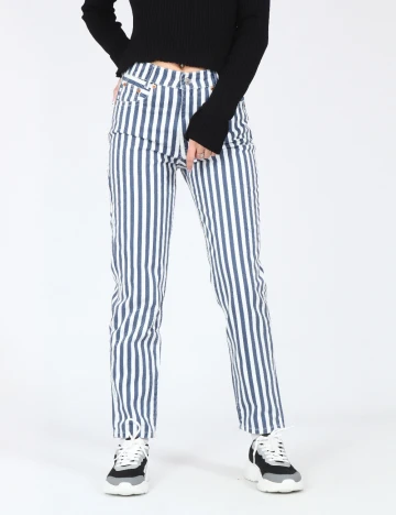 Blugi Zara, alb/albastru