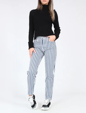 Blugi Zara, alb/albastru