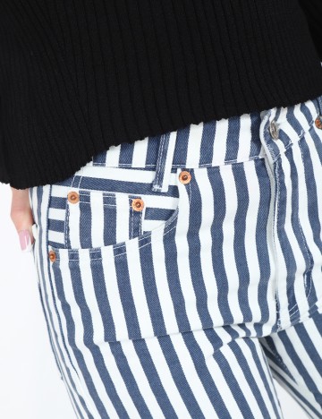 Blugi Zara, alb/albastru