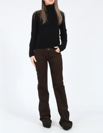 Pantaloni Zara, maro