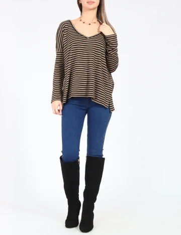 Bluza Zara, maro/negru