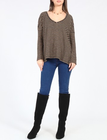 Bluza Zara, maro/negru