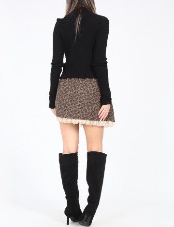 Fusta Zara, maro/negru