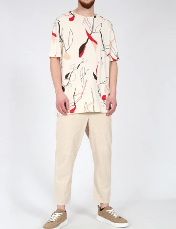 Pantaloni Zara, crem