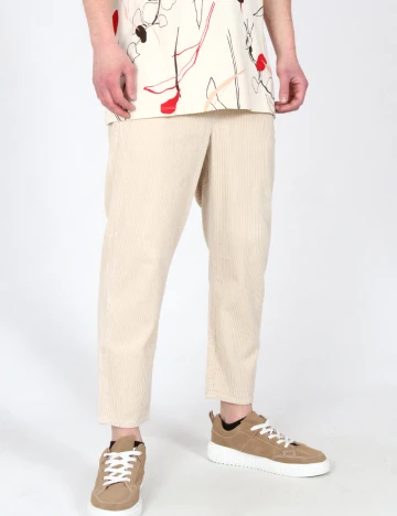 Pantaloni Zara, crem