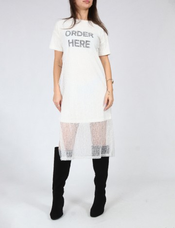 
						Rochie medie Zara, alb