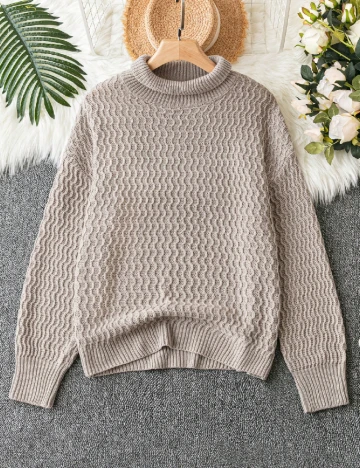 Pulover SHEIN CURVE, gri