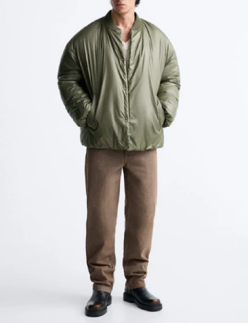 Geaca Oversize Zara, kaki