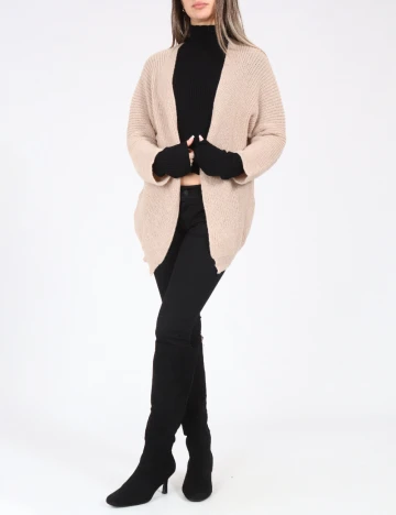 Cardigan SHEIN, maro deschis