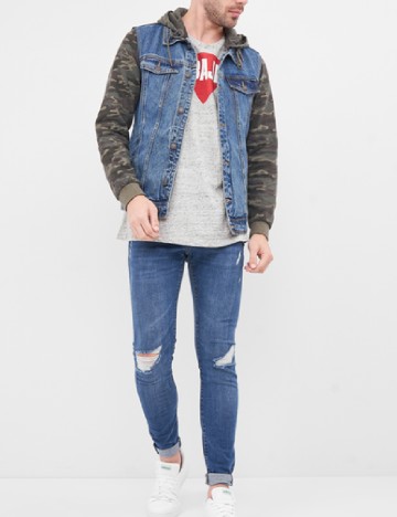 
						Jacheta Pull&Bear, albastru