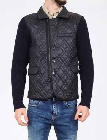 
						Jacheta Zara, negru/bleumarin