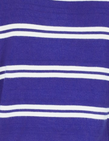 Pulover Bershka, alb/albastru