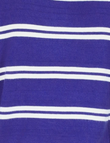 Pulover Bershka, alb/albastru