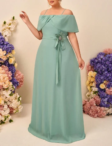 Rochie lunga SHEIN CURVE, verde