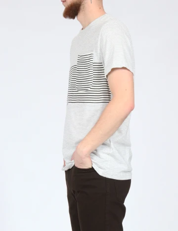 Tricou Pull&Bear, alb/negru