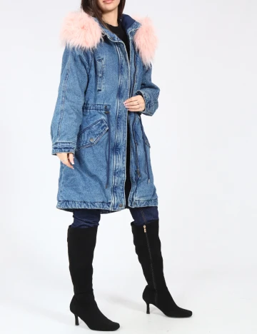 Geaca Bershka, albastru