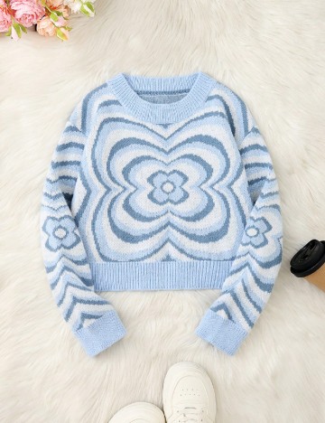 
						Pulover Shein Kids, albastru