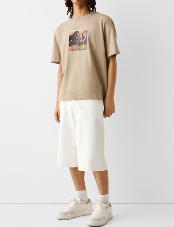 Tricou Bershka, maro deschis