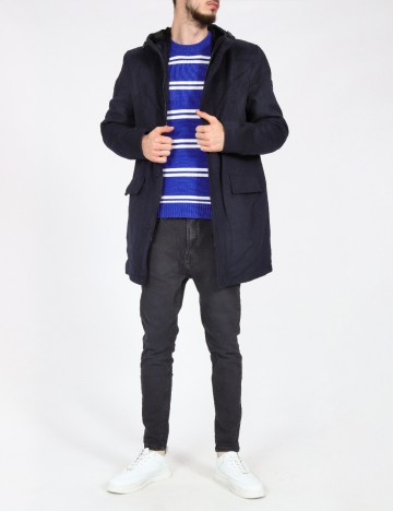 Palton Zara, bleumarin