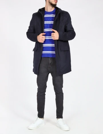 Palton Zara, bleumarin