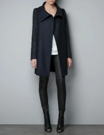 Palton Zara, bleumarin