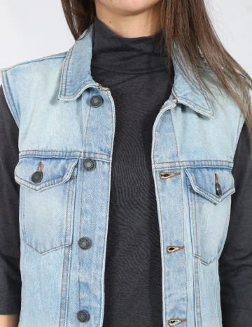 Vesta Pull&Bear, albastru deschis