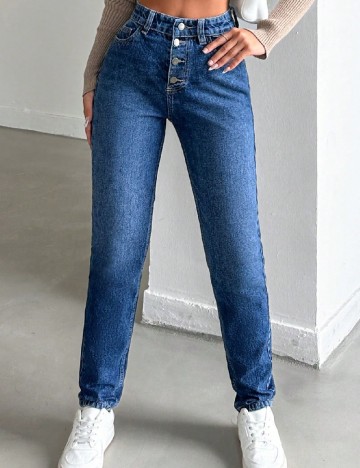 
						Blugi SHEIN, albastru