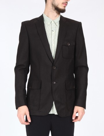 
						Sacou Zara, maro inchis