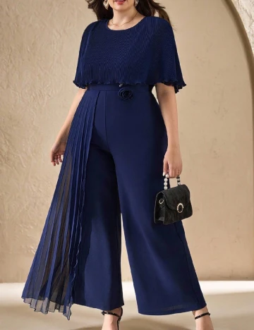 Salopeta SHEIN CURVE, bleumarin