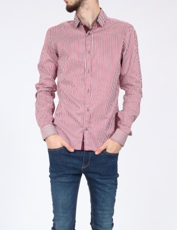 Camasa Zara, rosu/alb