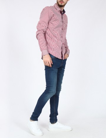 Camasa Zara, rosu/alb