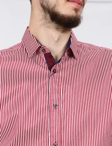 Camasa Zara, rosu/alb