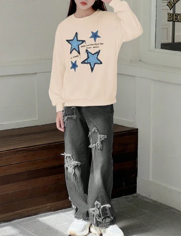 Compleu SHEIN, gri/crem