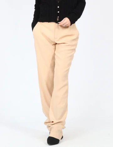 Pantaloni Zara, crem