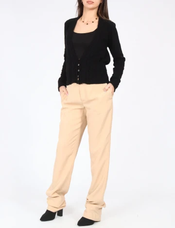 Pantaloni Zara, crem