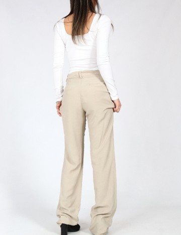 Pantaloni Zara, crem