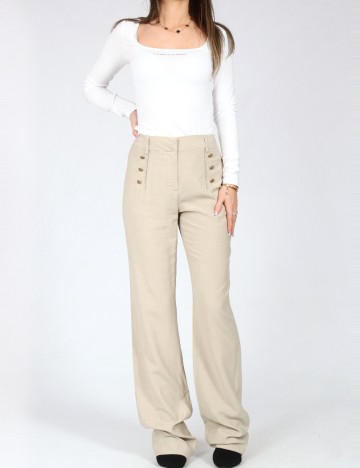 Pantaloni Zara, crem