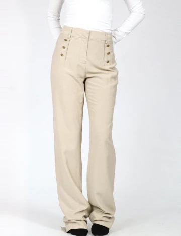 Pantaloni Zara, crem