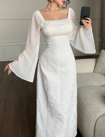 Rochie medie SHEIN, alb