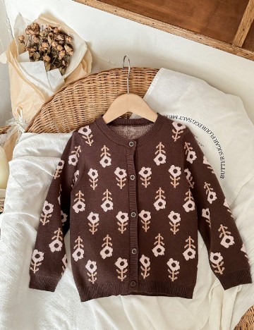 
						Cardigan Shein Kids, maro/ecru