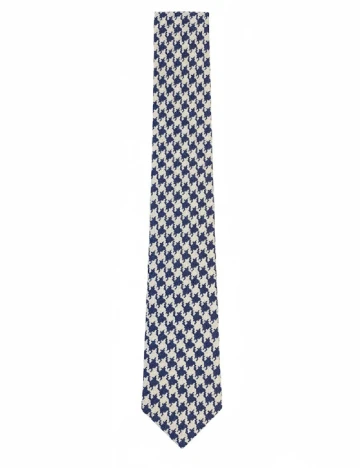 Cravata Massimo Dutti, alb/albastru