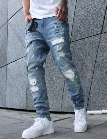 
						Blugi SHEIN, albastru