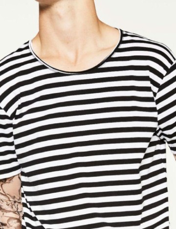 Tricou Zara, alb/negru