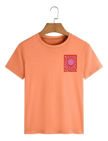 
						Tricou SHEIN, portocaliu