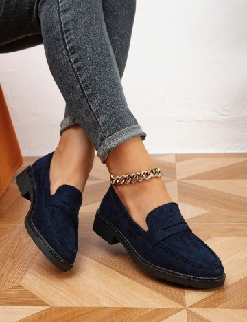 Mocasini SHEIN, bleumarin