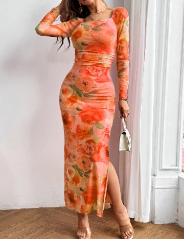 Rochie medie SHEIN, portocaliu